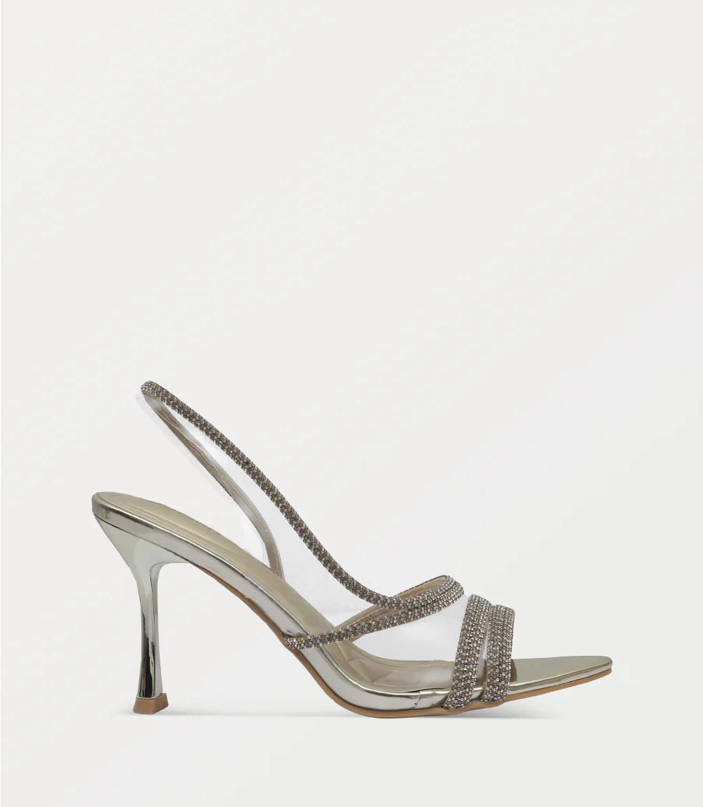 Women Sandal Heels-GOLD