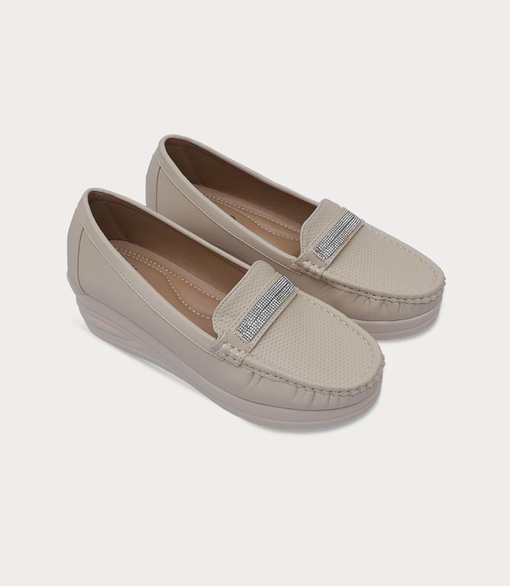 Women Moccasin-BEIGE - Image 2