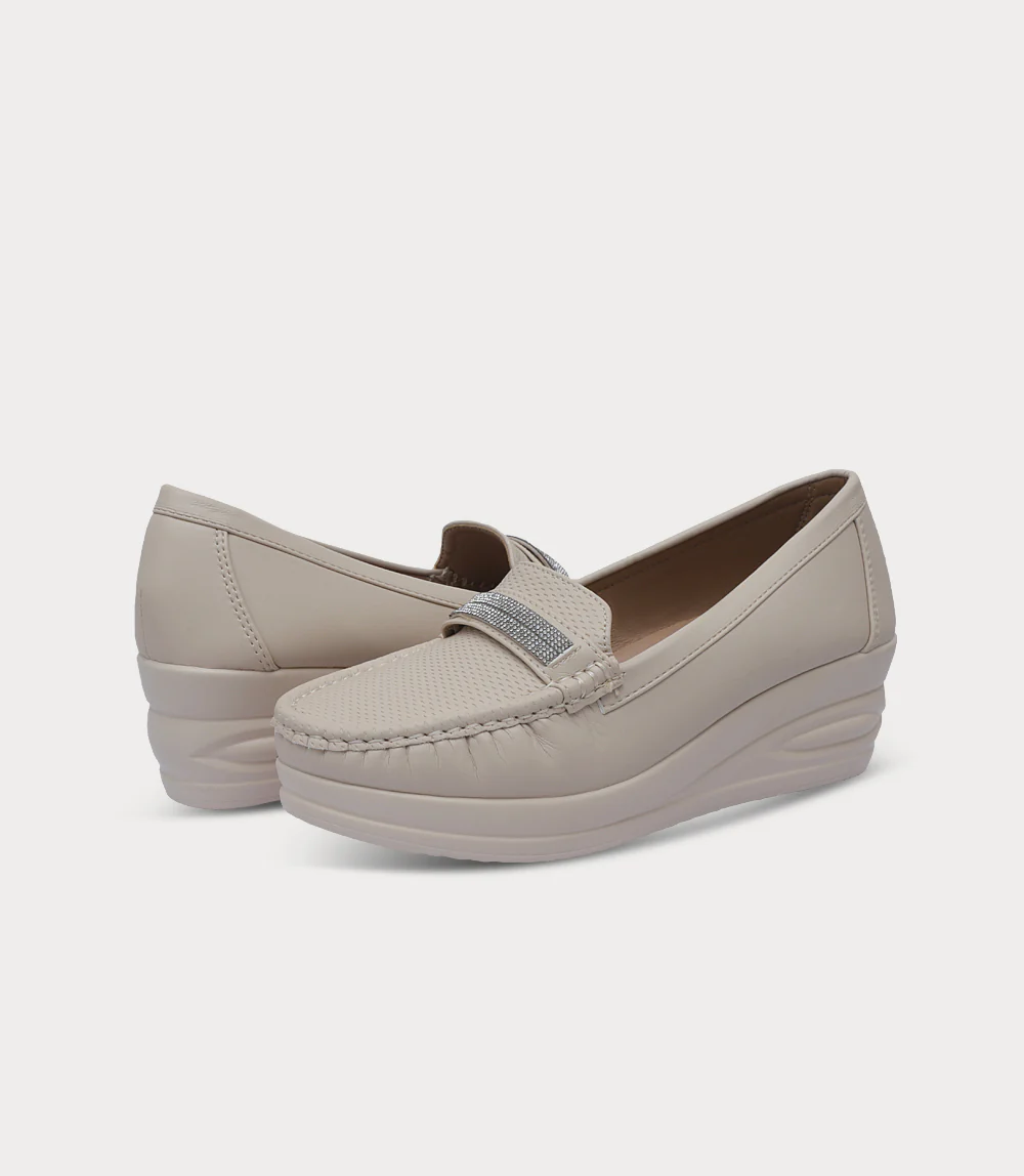 Women Moccasin-BEIGE - Image 3