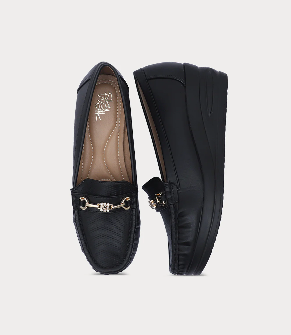 Women Moccasin-BLACK - Image 4