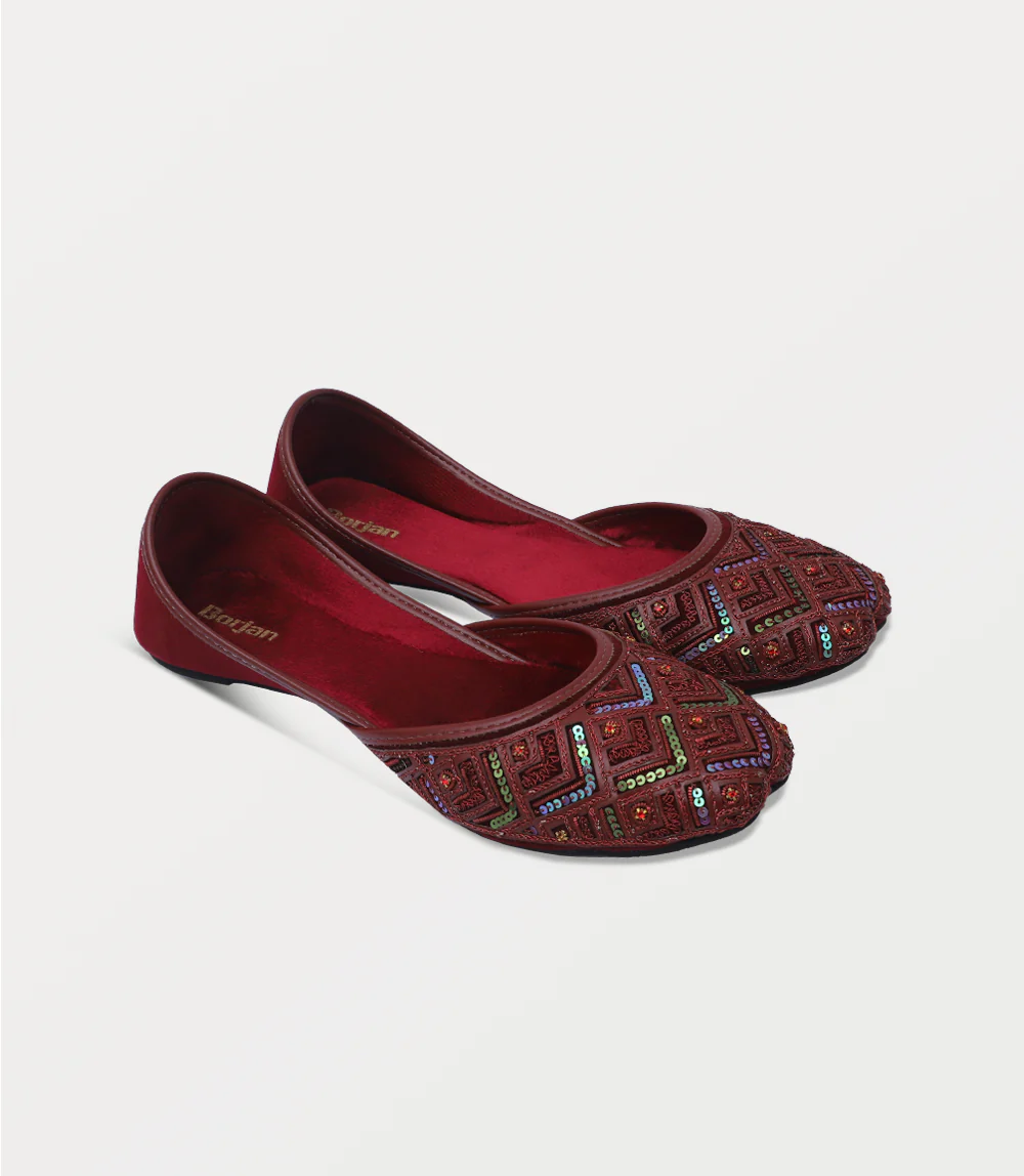 Women Khussa-MAROON - Image 2
