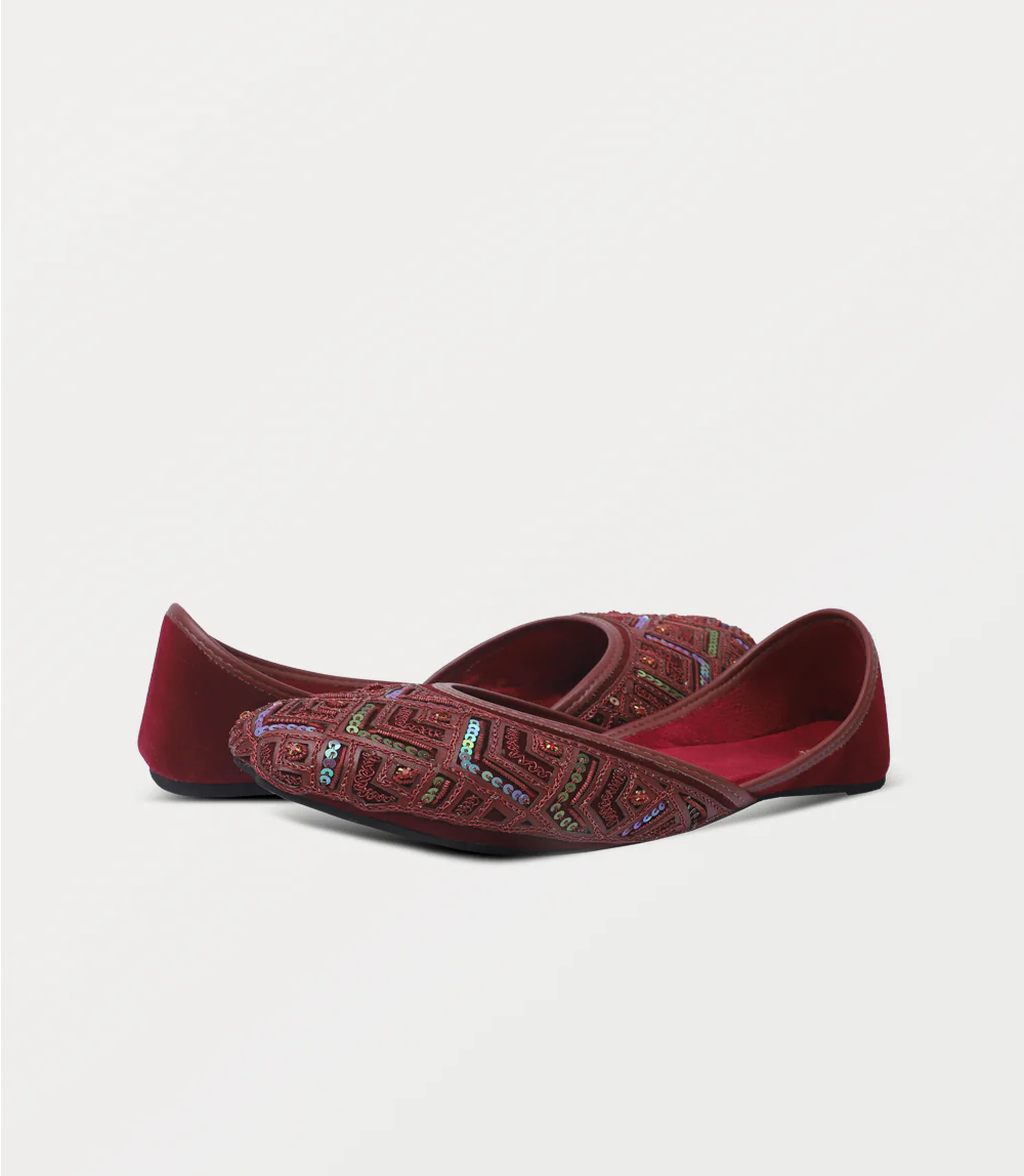Women Khussa-MAROON - Image 3