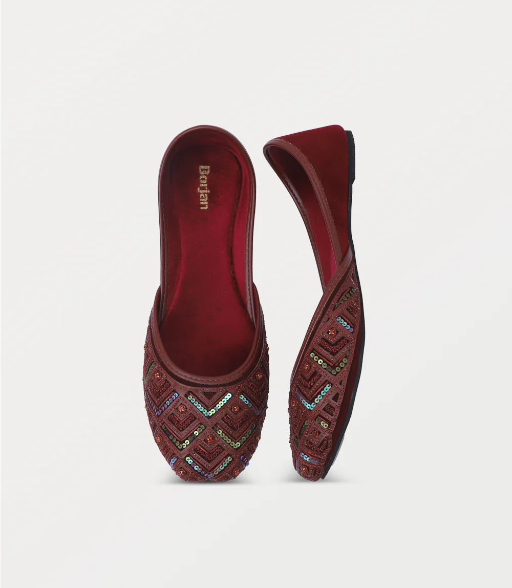 Women Khussa-MAROON - Image 4