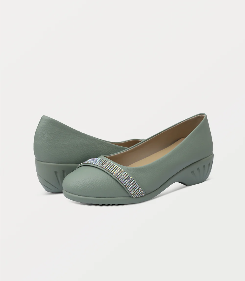 Women Court Shoes-MINT - Image 3