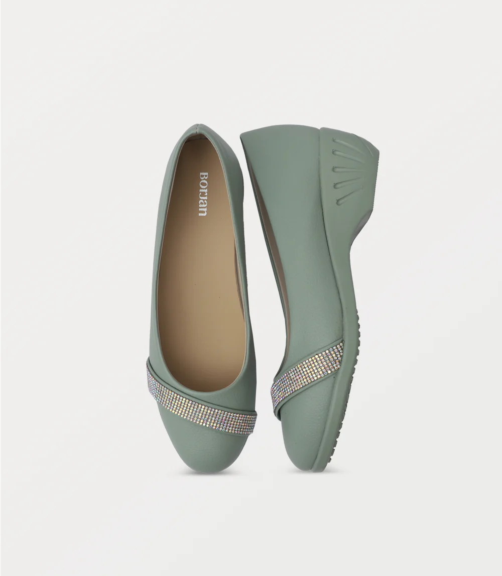 Women Court Shoes-MINT - Image 4