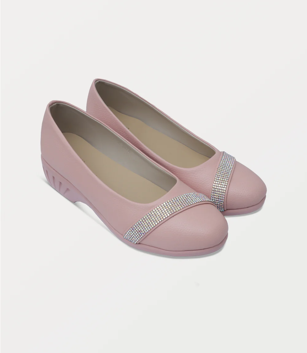 Women Court Shoes-TEA PINK - Image 2