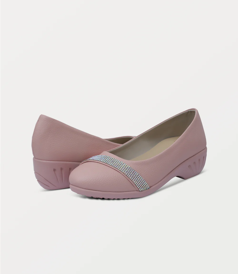 Women Court Shoes-TEA PINK - Image 3