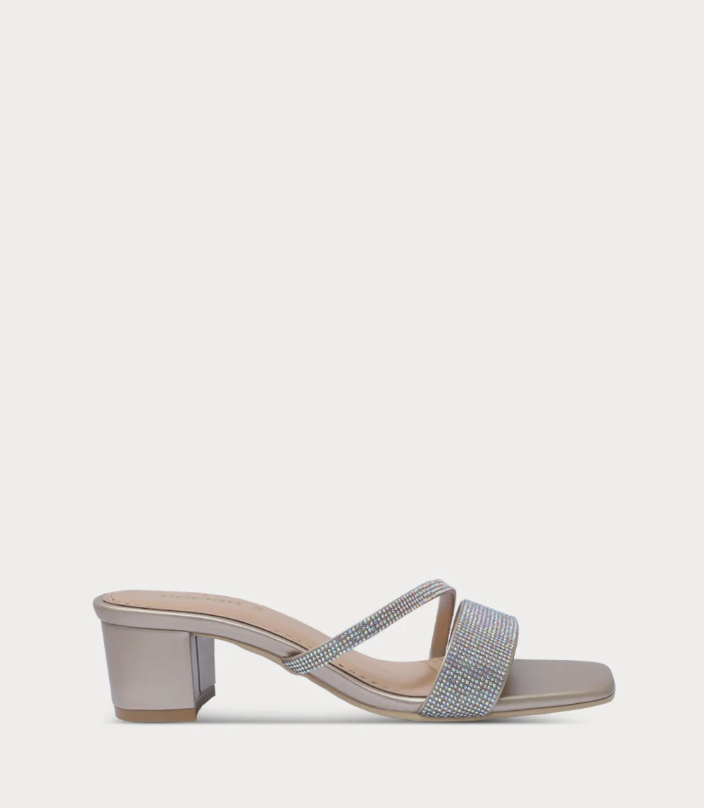 Women Slipper Heels-GOLDEN