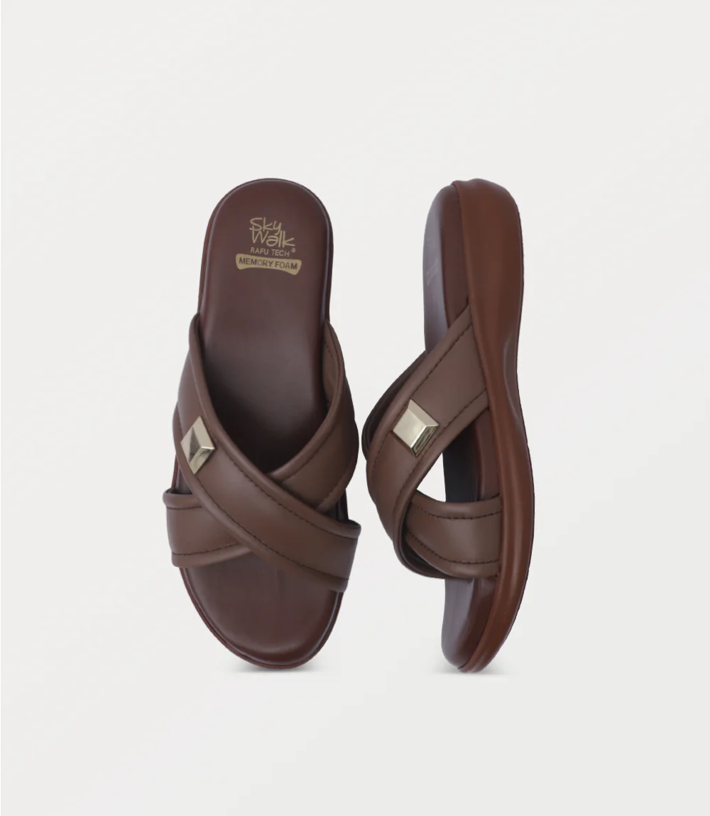 Women Comfort Slipper-BROWN - Image 4