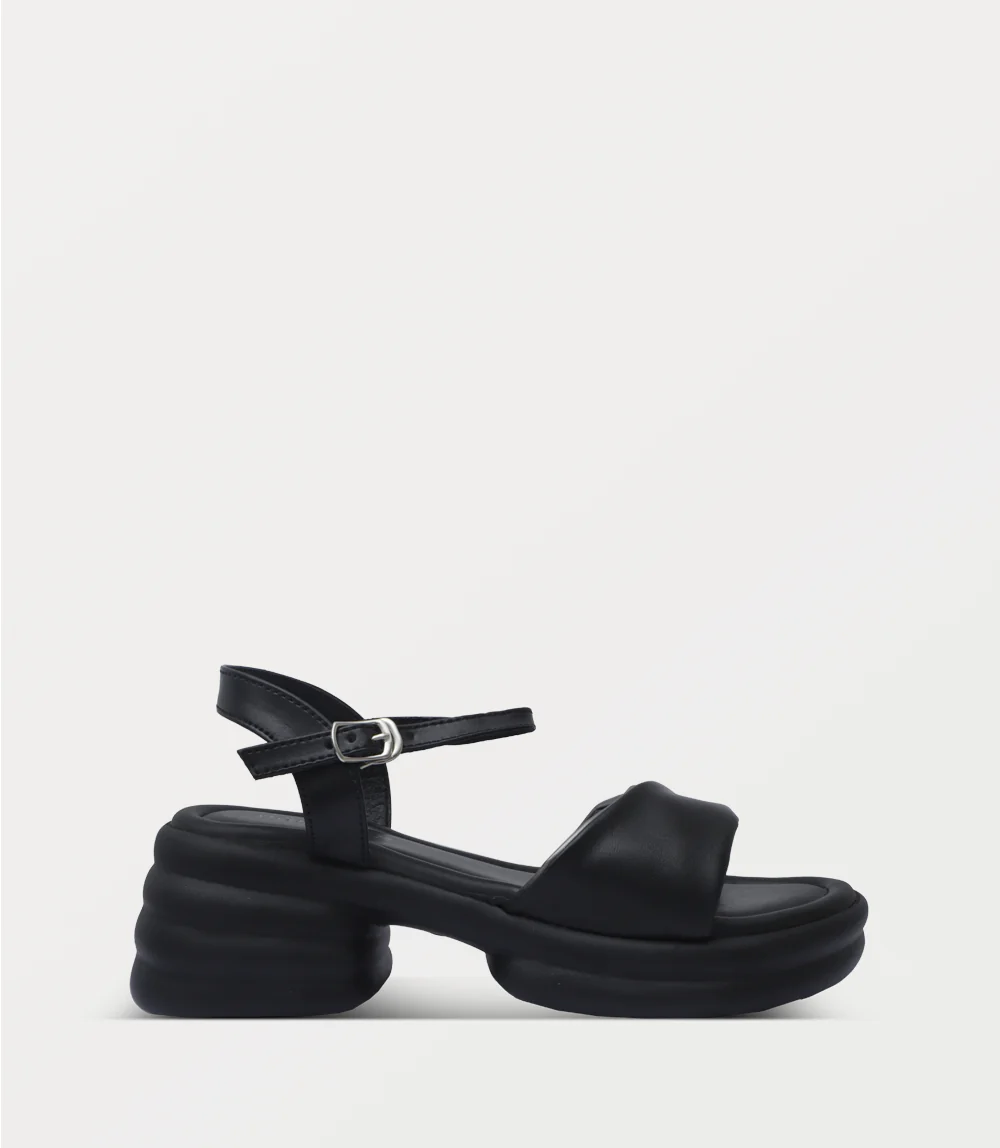Women Platform Sandal-BLACK