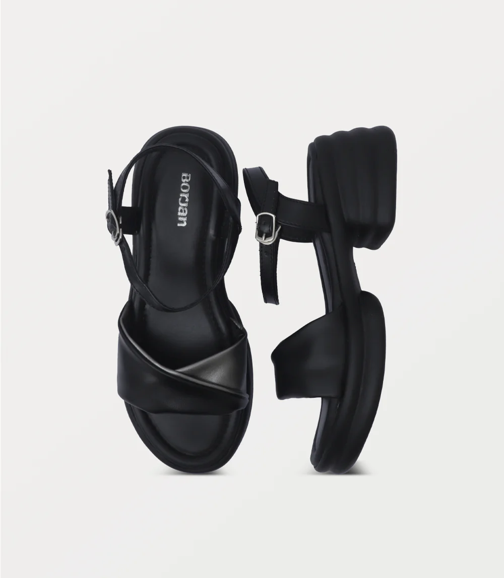 Women Platform Sandal-BLACK - Image 4