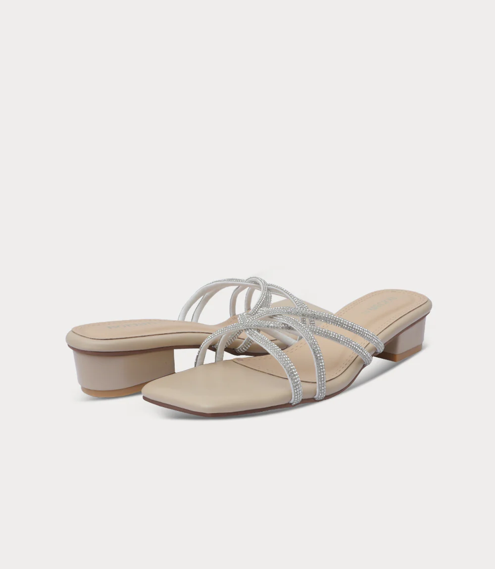 Women Slipper Heels-IVORY - Image 3
