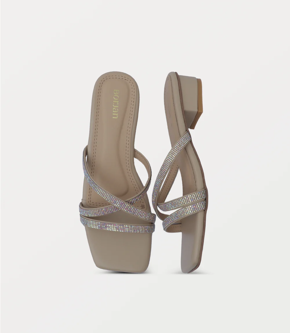 Women Slipper Heels-IVORY - Image 4