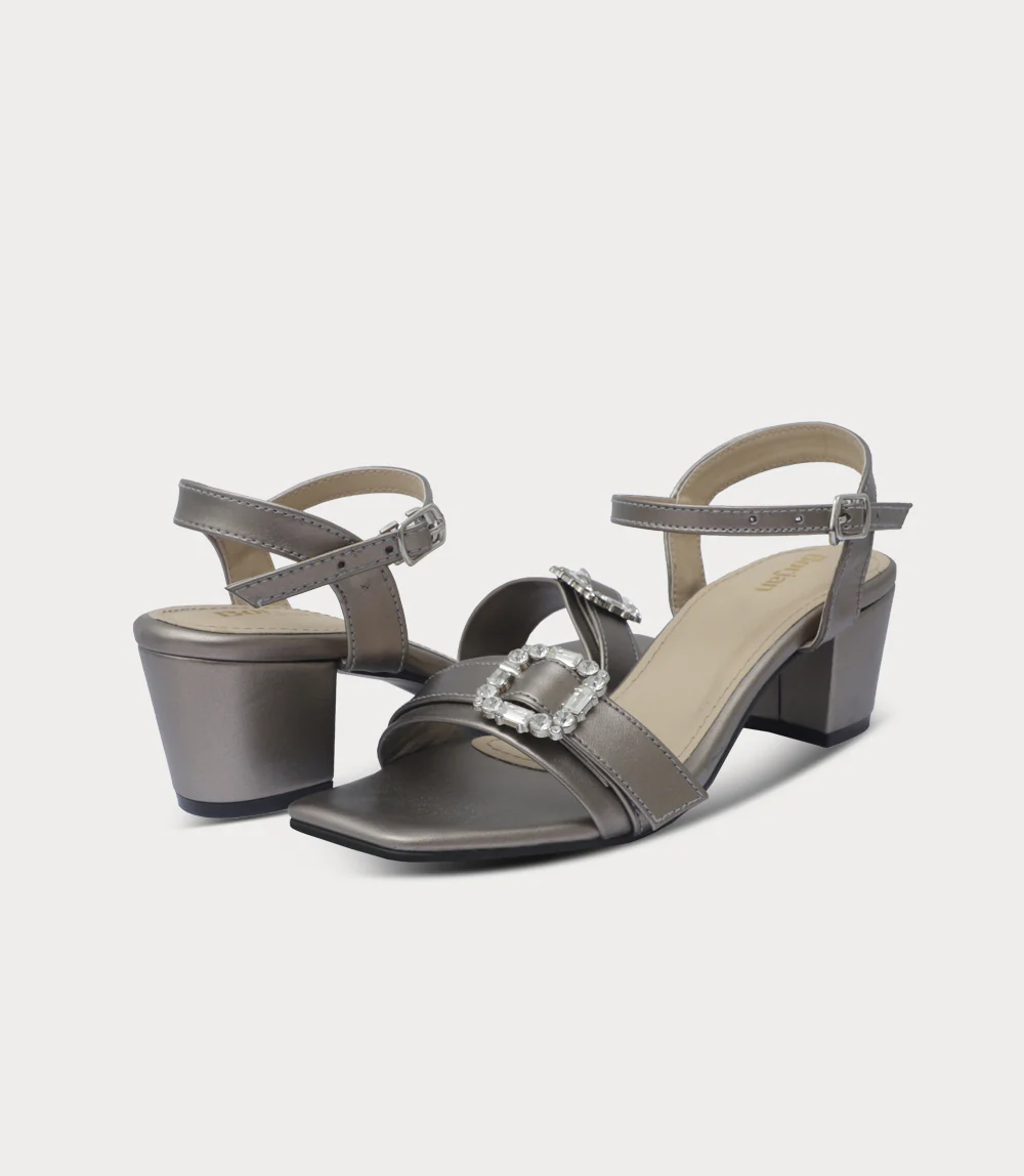Women Sandal Heel-PEWTER - Image 3