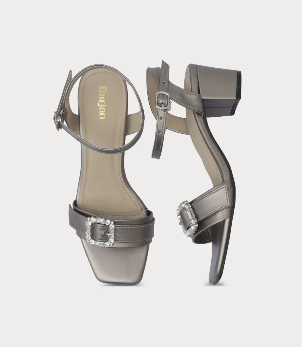 Women Sandal Heel-PEWTER - Image 4