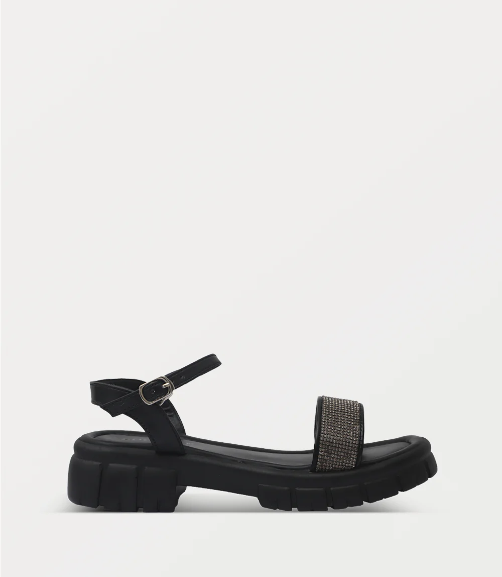 Women Platform Sandal-BLACK