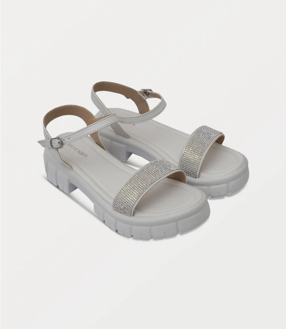 Women Platform Sandal-WHITE - Image 2