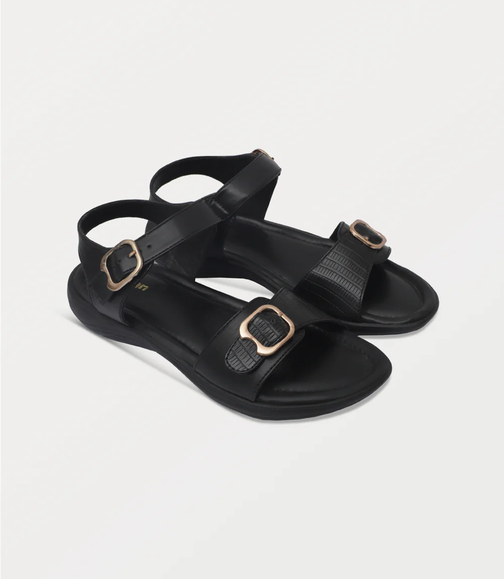 Women Comfort Sandal-BLACK - Image 2