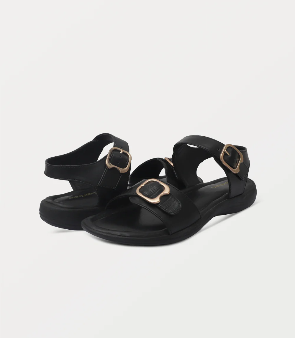 Women Comfort Sandal-BLACK - Image 3