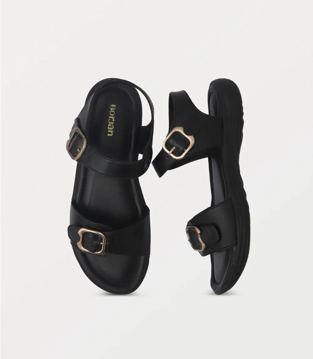 Women Comfort Sandal-BLACK - Image 4