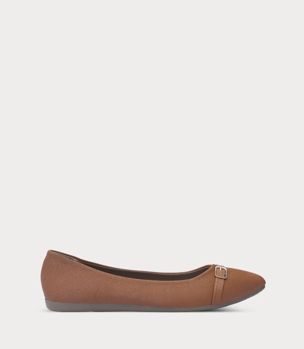 Women Ballerina-TAN TEX