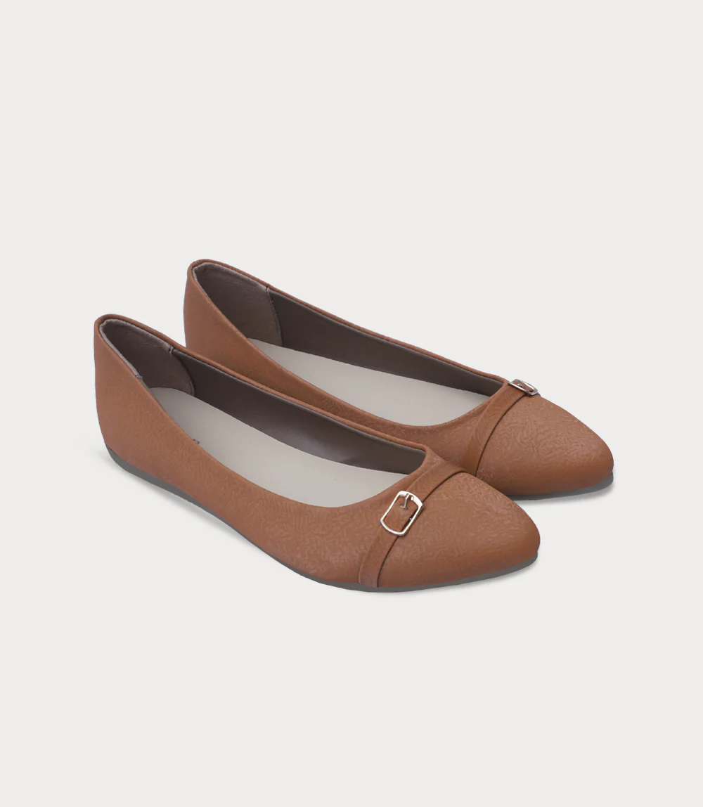 Women Ballerina-TAN TEX - Image 2