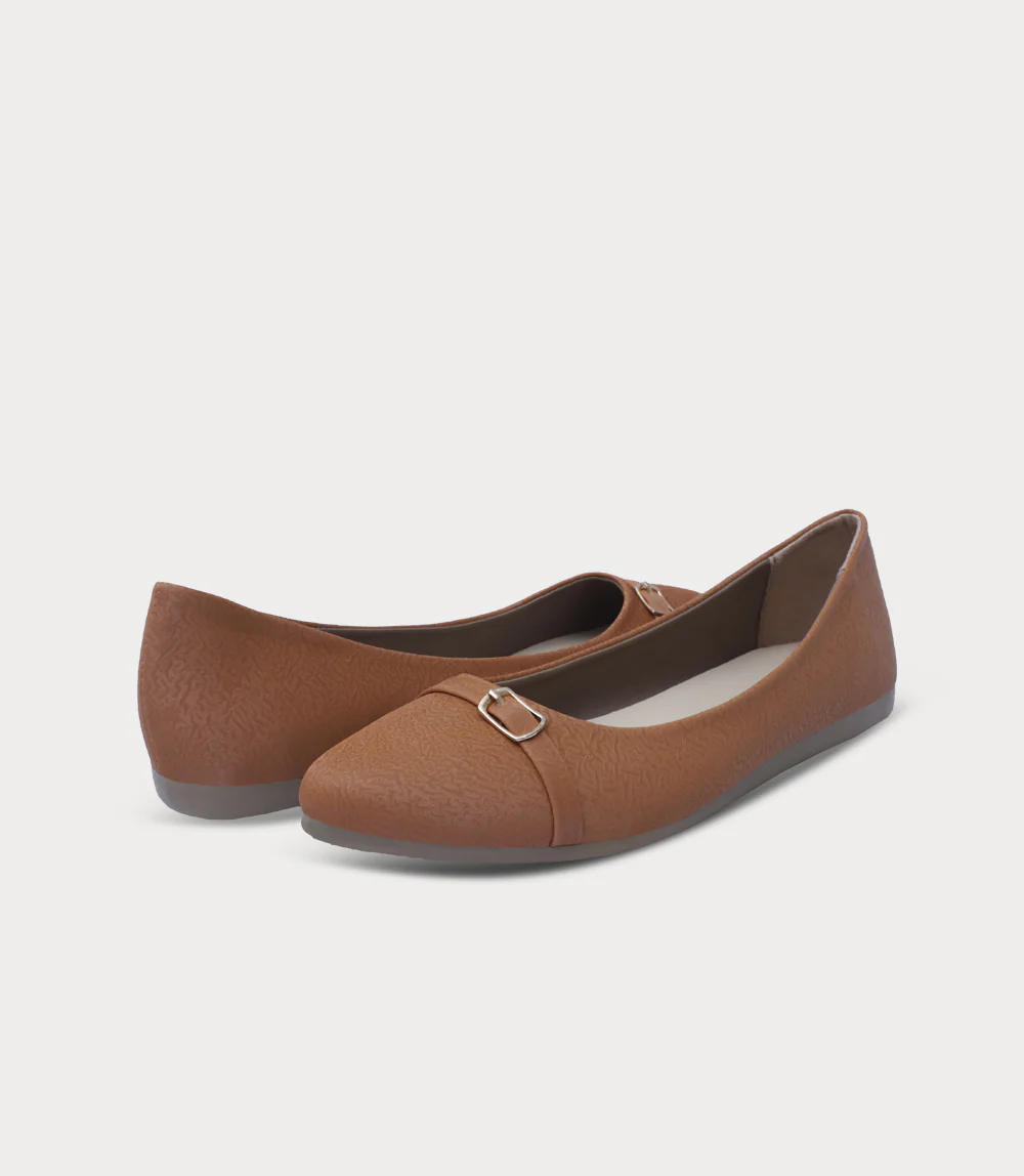 Women Ballerina-TAN TEX - Image 3