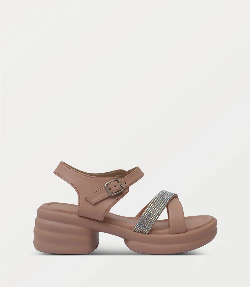 Women Platform Sandal-TEA PINK