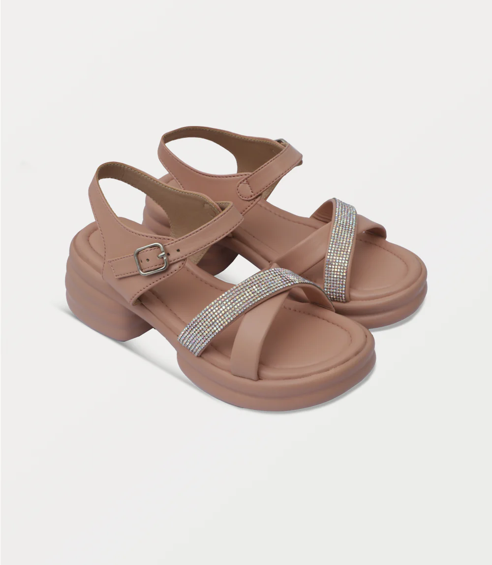 Women Platform Sandal-TEA PINK - Image 2