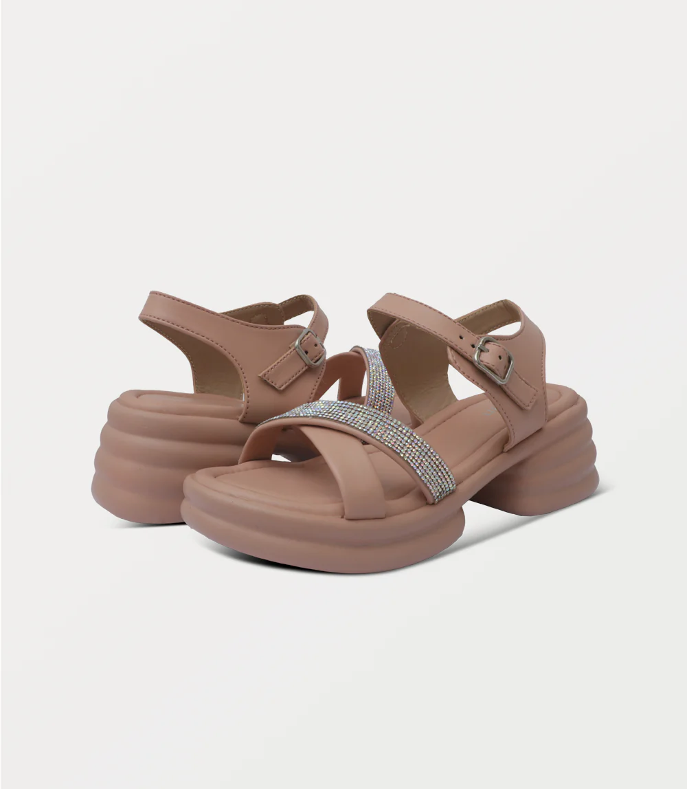 Women Platform Sandal-TEA PINK - Image 3