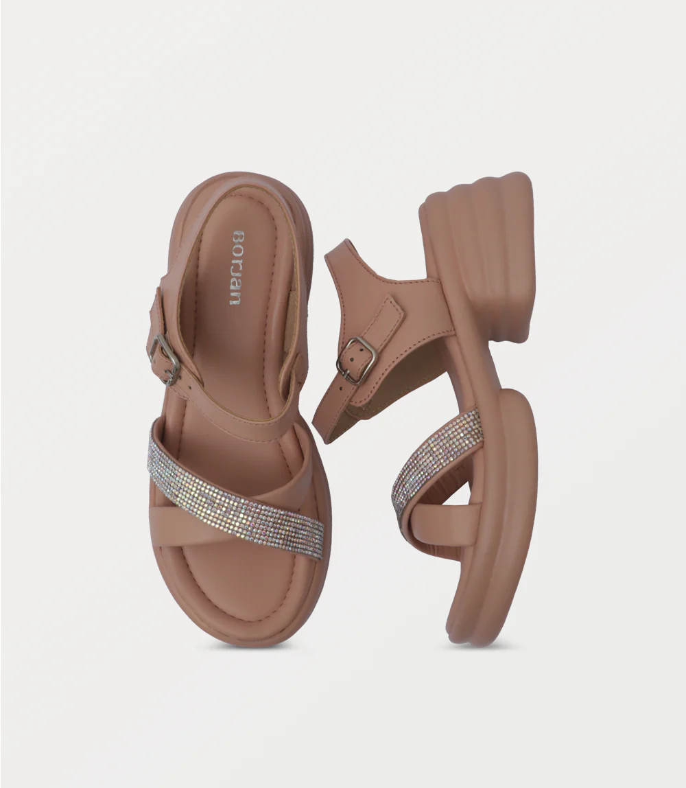 Women Platform Sandal-TEA PINK - Image 4
