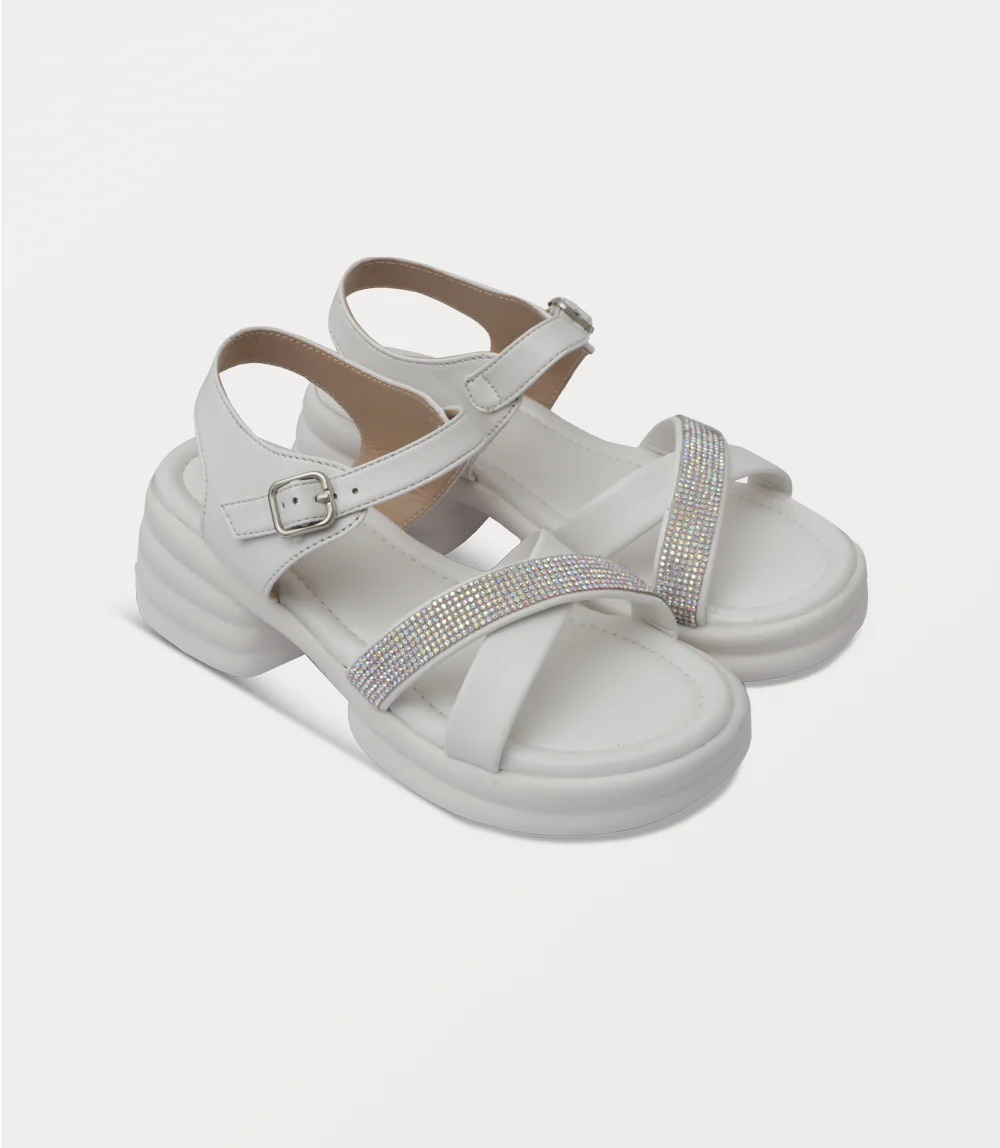 Women Platform Sandal-WHITE - Image 2