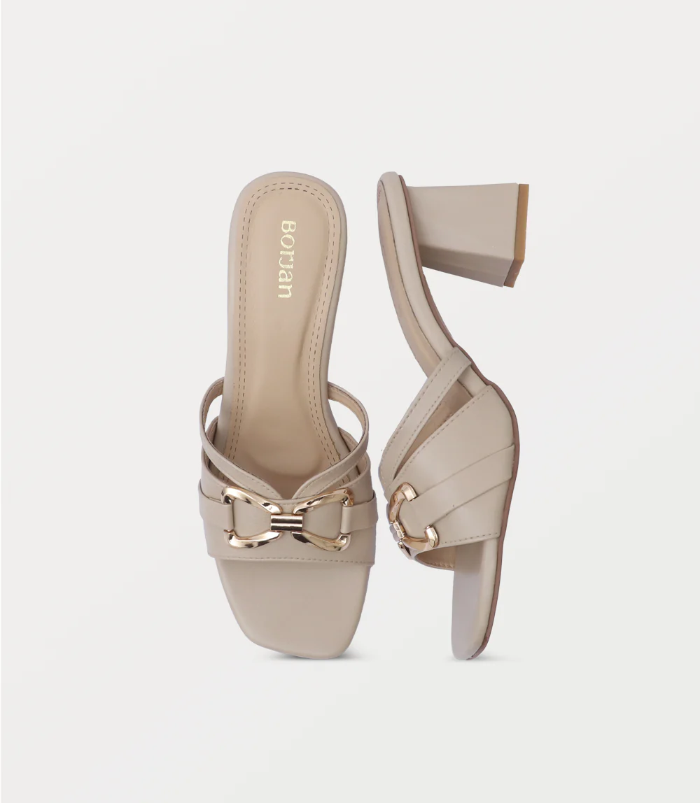 Women Slipper Heels-IVORY - Image 4