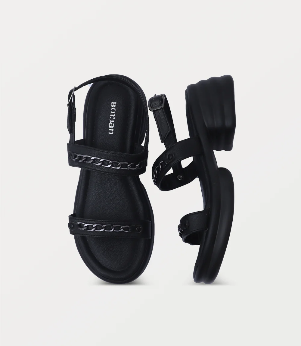 Women Platform Sandal-BLACK - Image 4