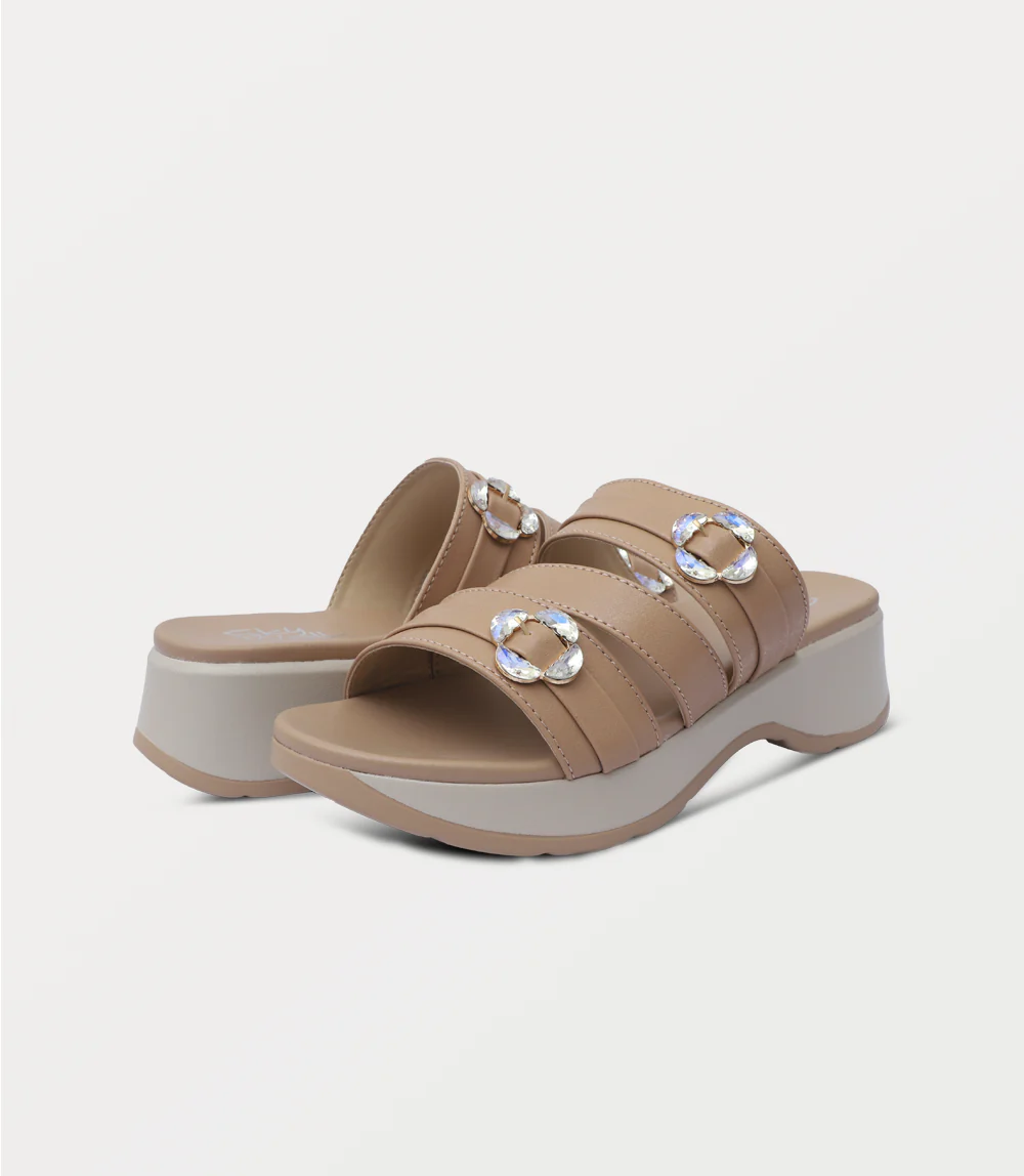 Women Comfort Slipper-BEIGE - Image 3