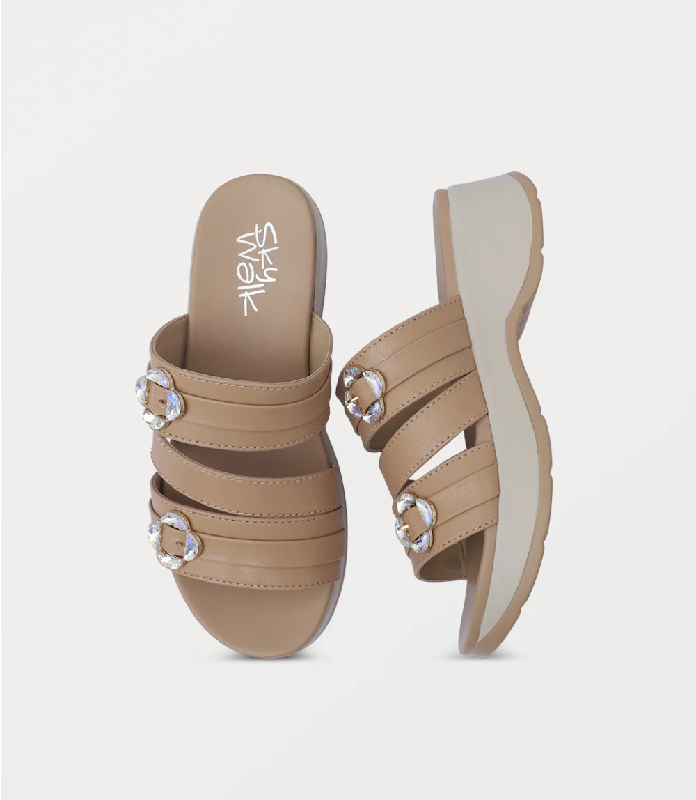 Women Comfort Slipper-BEIGE - Image 4