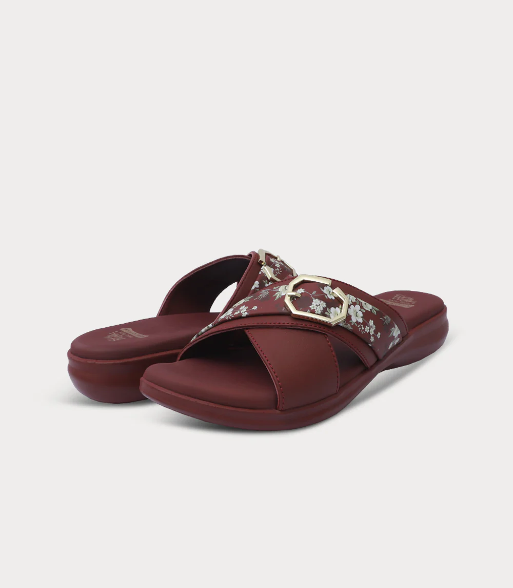 Women Comfort Slipper-MAROON - Image 3