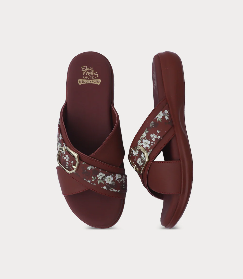 Women Comfort Slipper-MAROON - Image 4