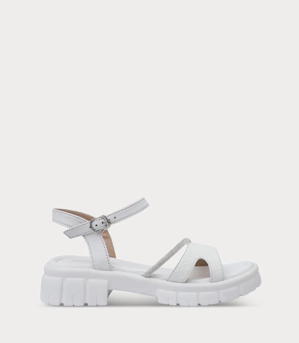 Women Platform Sandal-WHITE