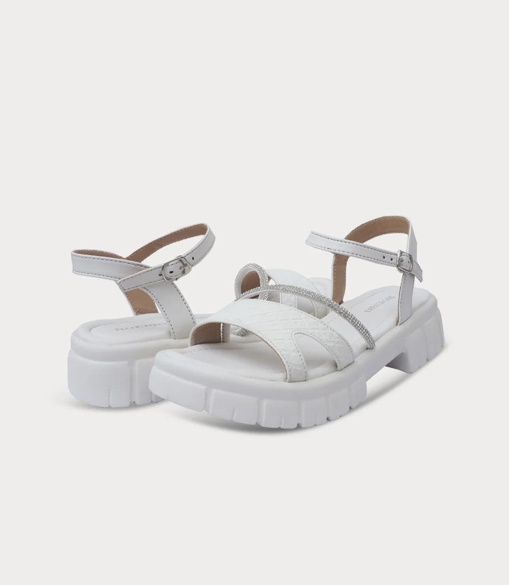Women Platform Sandal-WHITE - Image 3