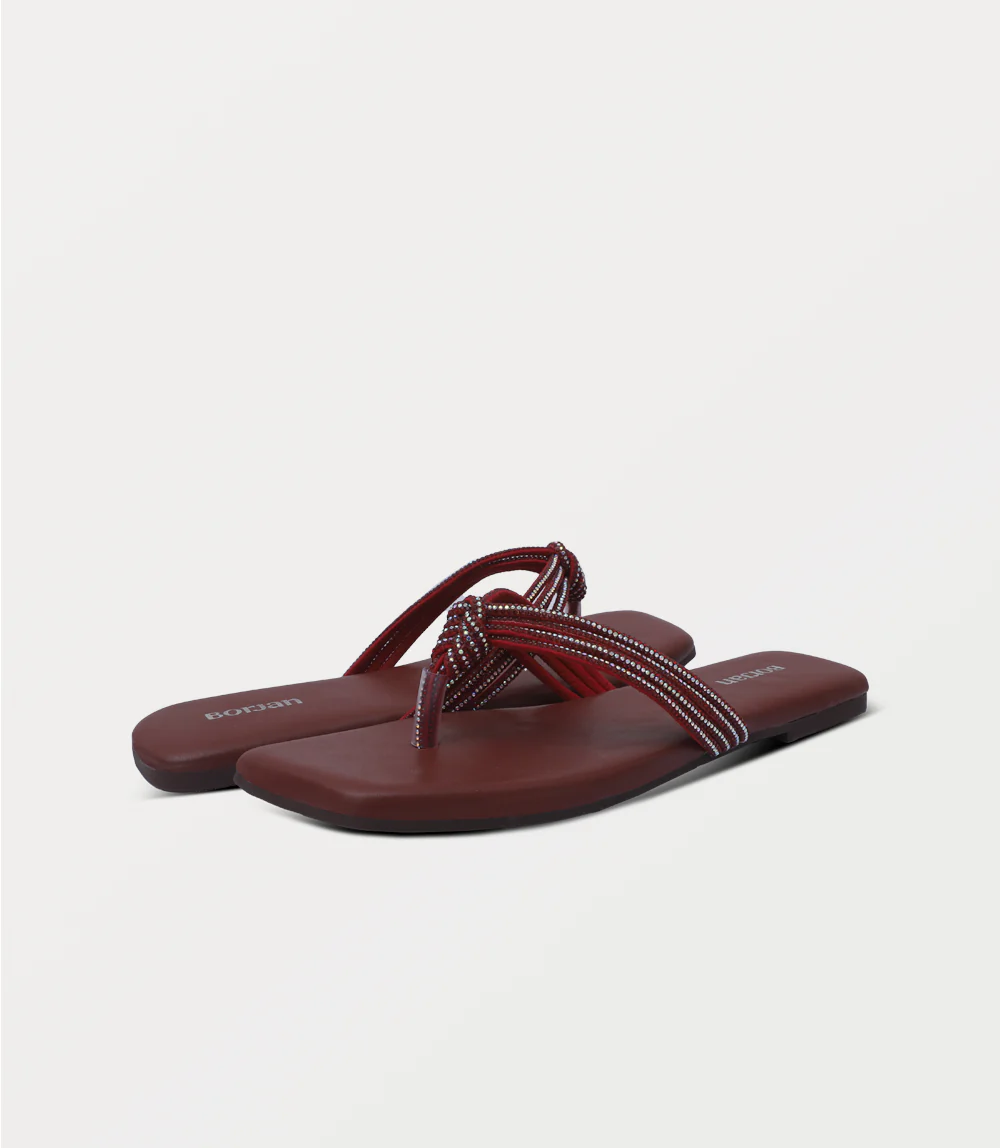 Women Chappal-MAROON - Image 3