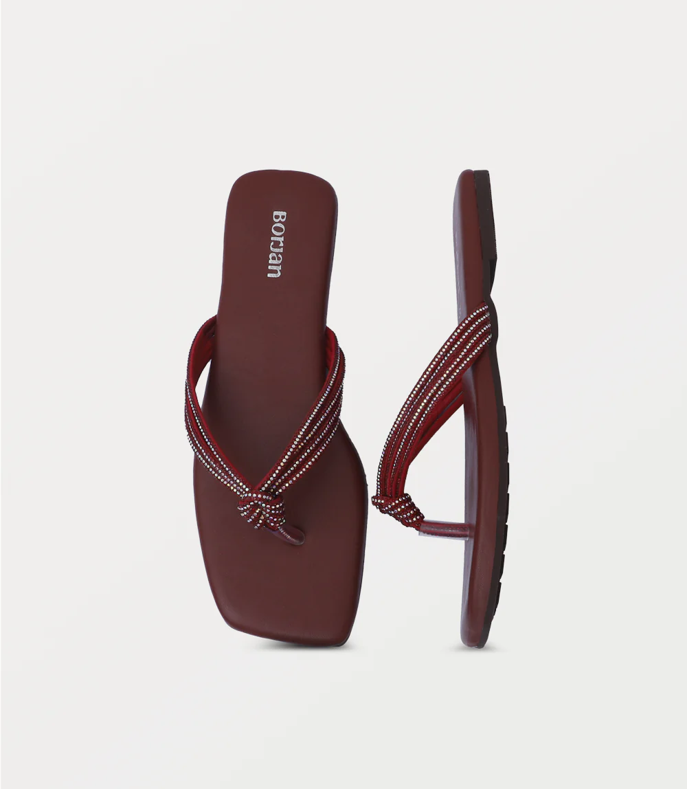 Women Chappal-MAROON - Image 4