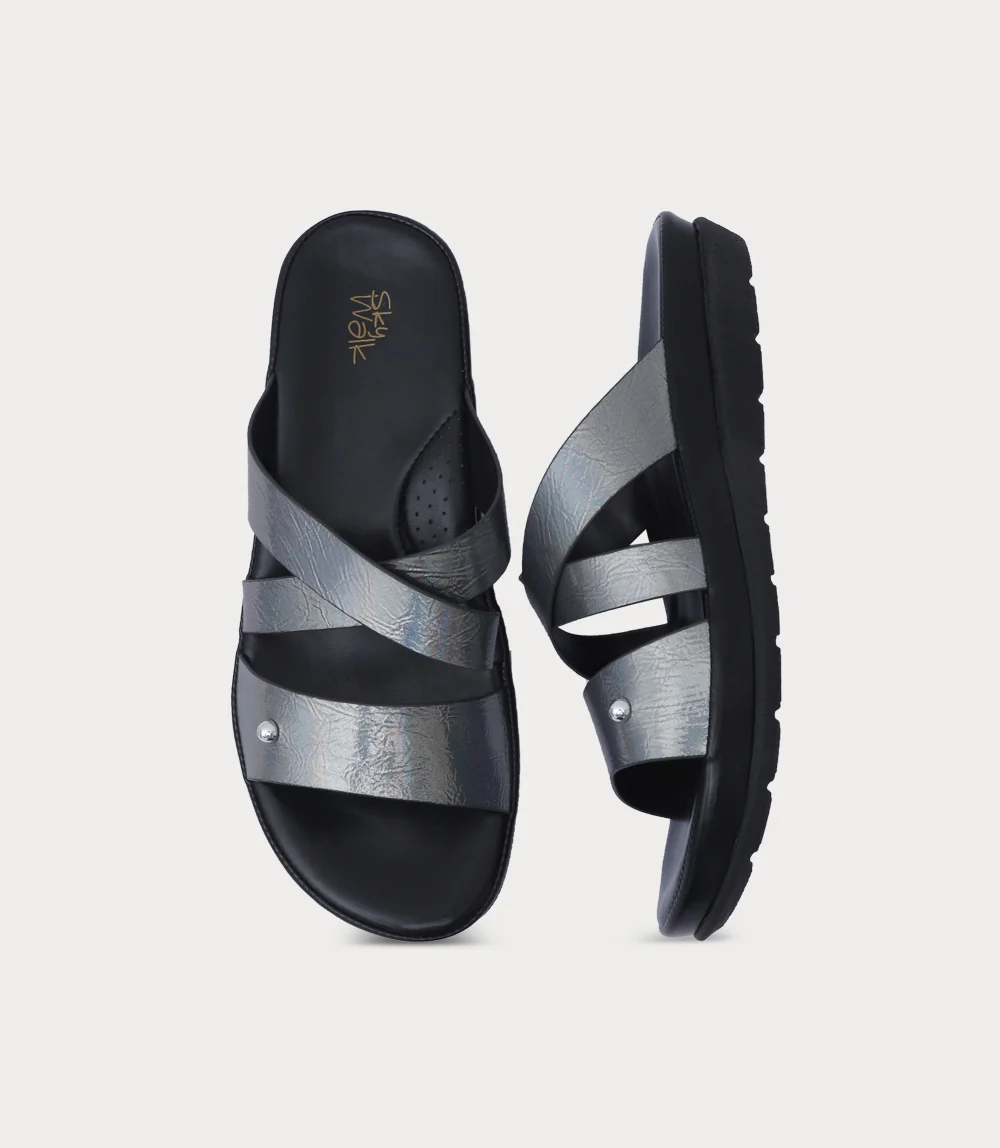Women Comfort Slipper-PEWTER - Image 4