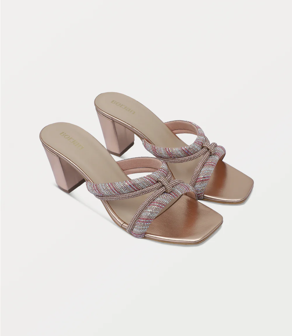 Women Slipper Heels-CHAMPAGNE - Image 2