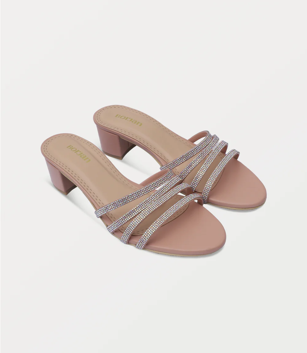 Women Slipper Heels-LIGHT PINK - Image 2