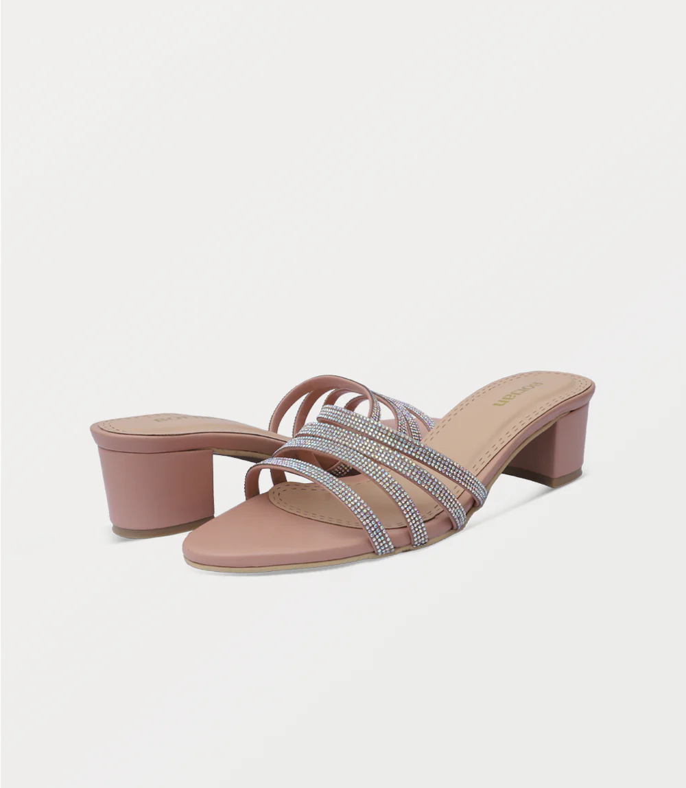 Women Slipper Heels-LIGHT PINK - Image 3