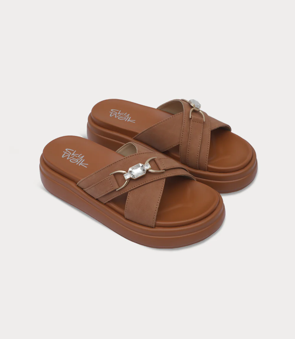 Women Comfort Slipper-TAN - Image 2
