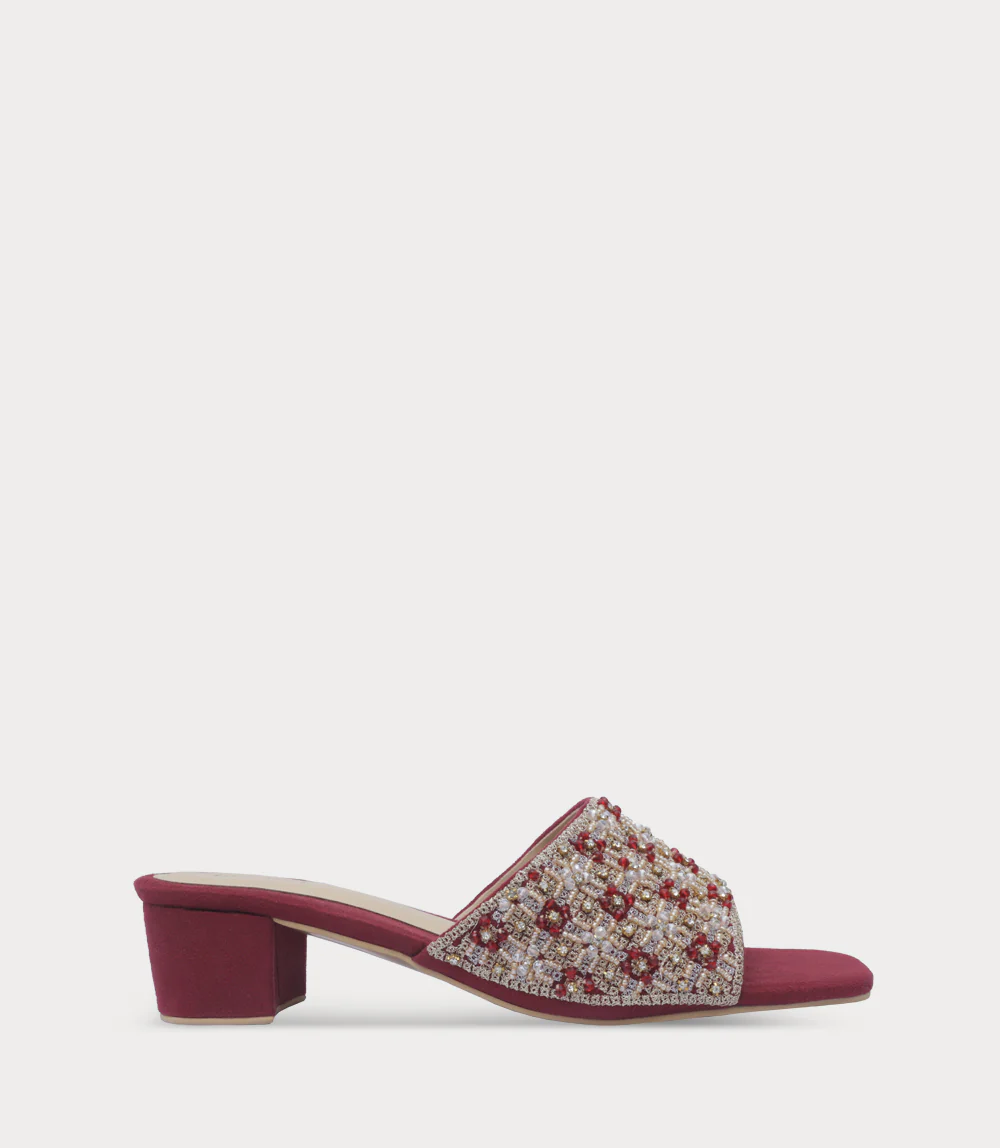 Women Slipper Heels-MAROON