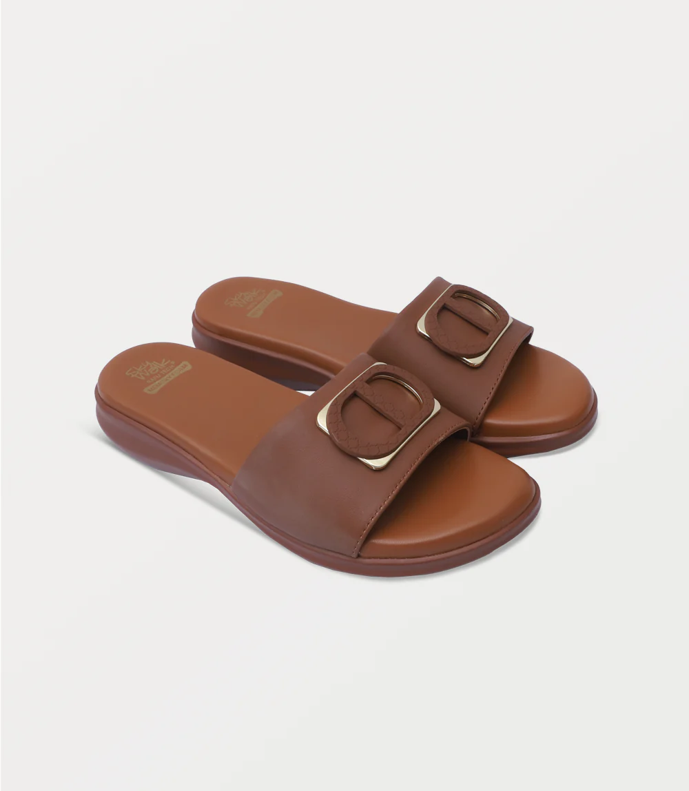 Women Comfort Slipper-TAN - Image 2