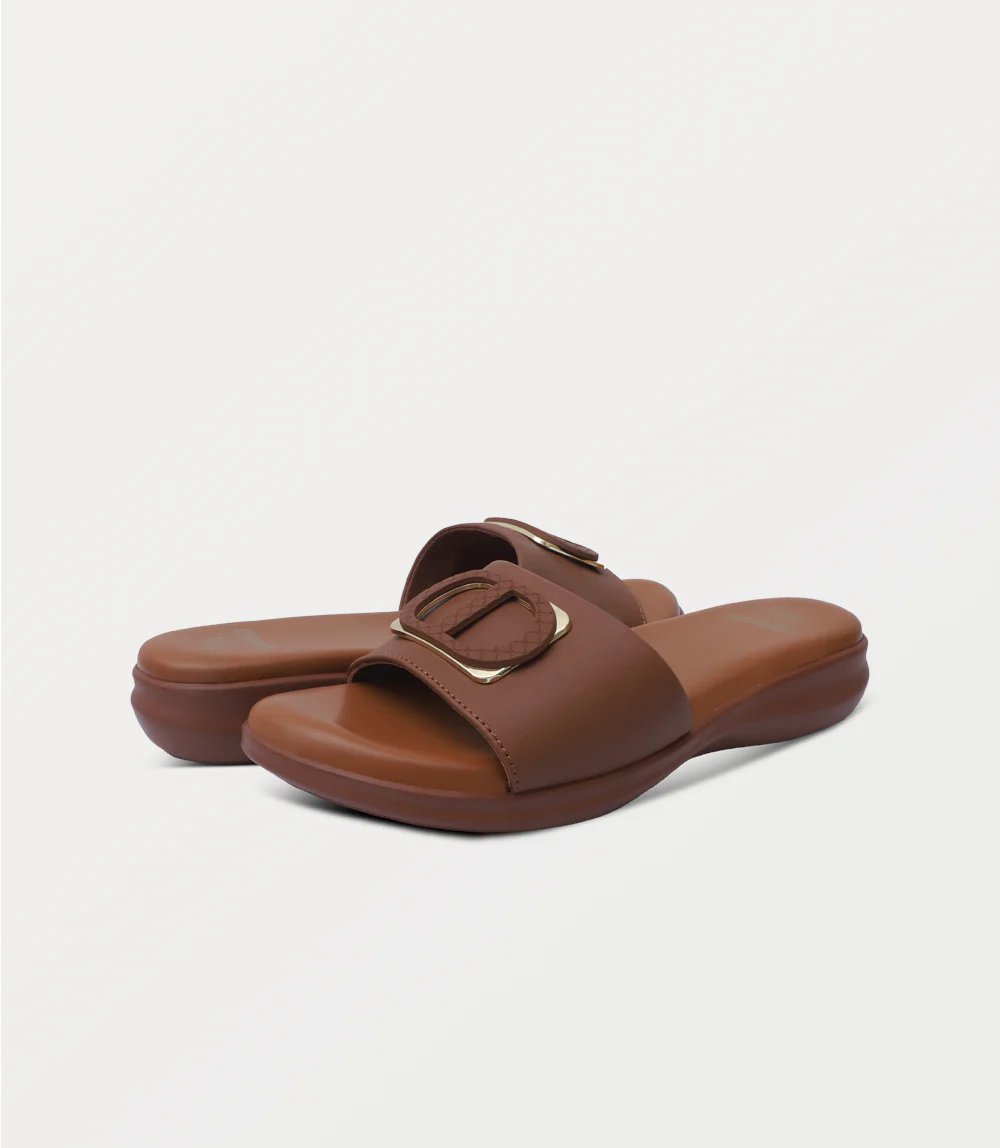 Women Comfort Slipper-TAN - Image 3